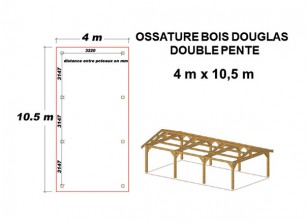 OSSATURE DOUGLAS DOUBLE PENTE