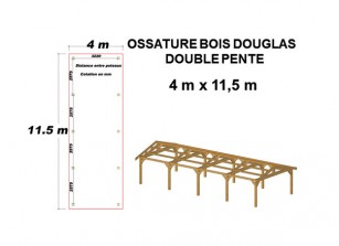 OSSATURE DOUGLAS DOUBLE PENTE