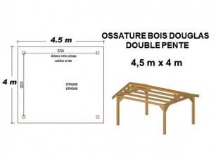 OSSATURE DOUGLAS DOUBLE PENTE