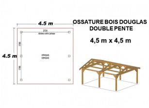 OSSATURE DOUGLAS DOUBLE PENTE