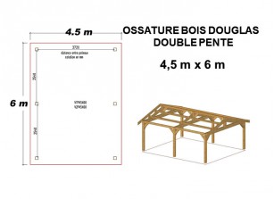 OSSATURE DOUGLAS DOUBLE PENTE