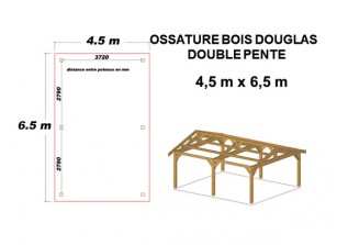 OSSATURE DOUGLAS DOUBLE PENTE