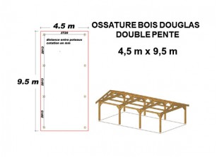 OSSATURE DOUGLAS DOUBLE PENTE