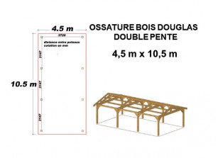 OSSATURE DOUGLAS DOUBLE PENTE