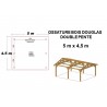 OSSATURE DOUGLAS DOUBLE PENTE