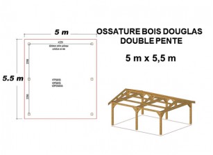 OSSATURE MOISÉE DOUBLE PENTE EN BOIS DOUGLAS