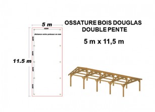 OSSATURE DOUGLAS DOUBLE PENTE