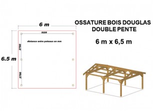 OSSATURE DOUGLAS DOUBLE PENTE