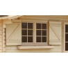 Chalet jardin bois brut 44mm - 17.30 m2