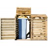 CACHE POUBELLE DOUBLE EN BOIS
