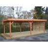 CARPORT EN BOIS TOIT PLAT