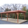 CARPORT EN BOIS TOIT PLAT