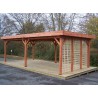 CARPORT EN BOIS TOIT PLAT