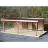 CARPORT EN BOIS TOIT PLAT