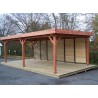 CARPORT EN BOIS TOIT PLAT