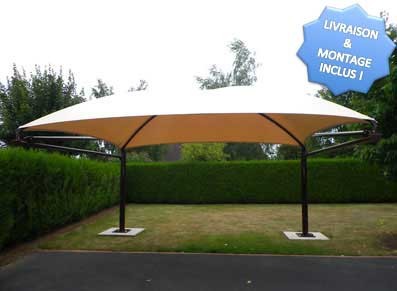 ABRI VOITURE METAL 2P "Sj" :::::: 5,63 x 5 M