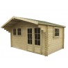 CHALET DE JARDIN EN KIT MADRIER BOIS 44 MM L 5,05 x P 5.05 M²