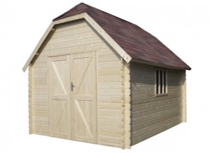 ABRI JARDIN BOIS TOIT PYRAMIDAL 6 M²