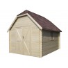 ABRI JARDIN BOIS TOIT PYRAMIDAL 6 M²