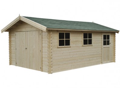 Garage En Bois 15 M² - H222 X 516 X 324 Cm - Abri De Jardin