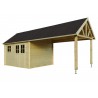 abri de jardin bois combiné 6.52 x 2.95 m