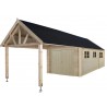 GARAGE DOUBLE AVEC AUVENT L 340 X P 911 CM