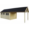 ABRI DE JARDIN + AUVENT COMBINÉS L 8.81 x P 3.15 cm