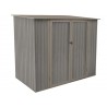 ABRI METAL GRIS ASPECT BOIS VIEILLI