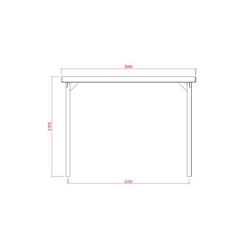 Abri voiture 2 poteaux 3X5m gris anthracite CP111N : Bouvara : pergolas  alu, bioclimatique, veranda et carports alu à prix choc