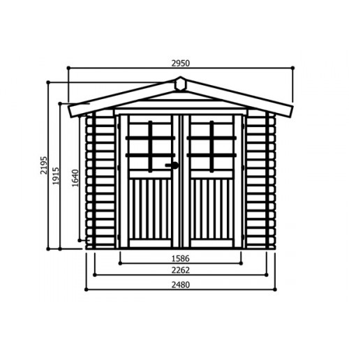 Chalet de jardin madrier 19 mm