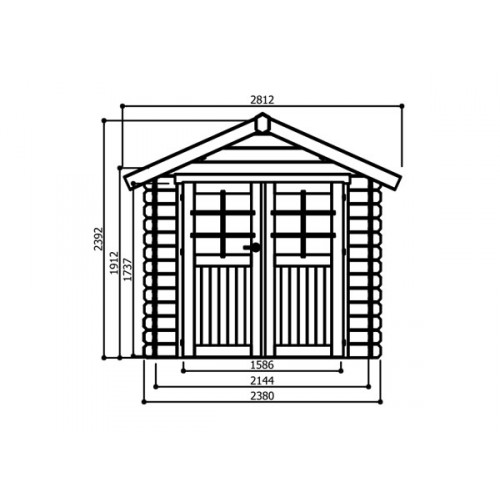Chalet de jardin madrier 28 mm