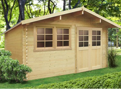 Abri de jardin madrier bois 28 mm