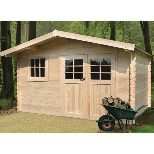 Abri de jardin madrier bois 34 mm