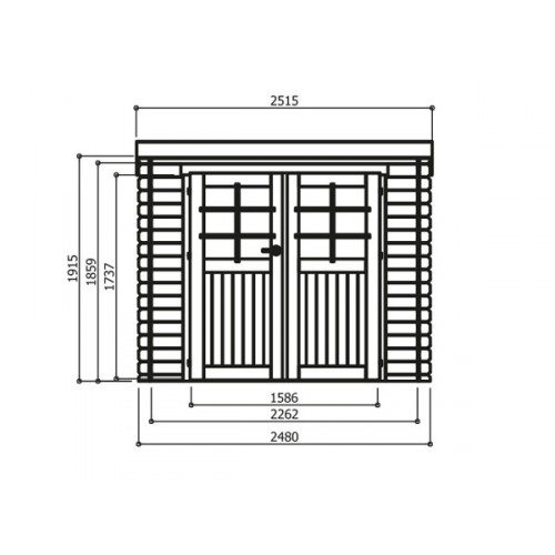 Abri jardin 19 mm toit multiposition