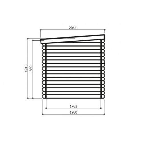 Abri jardin 19 mm toit multiposition