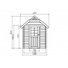 Cottage de jardin madrier bois 28 mm