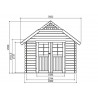 Cottage de jardin madrier bois 28 mm