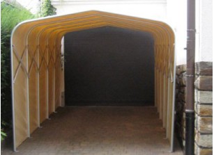 GARAGE PVC PLIANT A FIXER AU SOL 2,80 x 5,15 M 