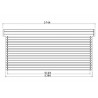Garage bois madriers 40mm toit plat 3,58 x 5,38 m