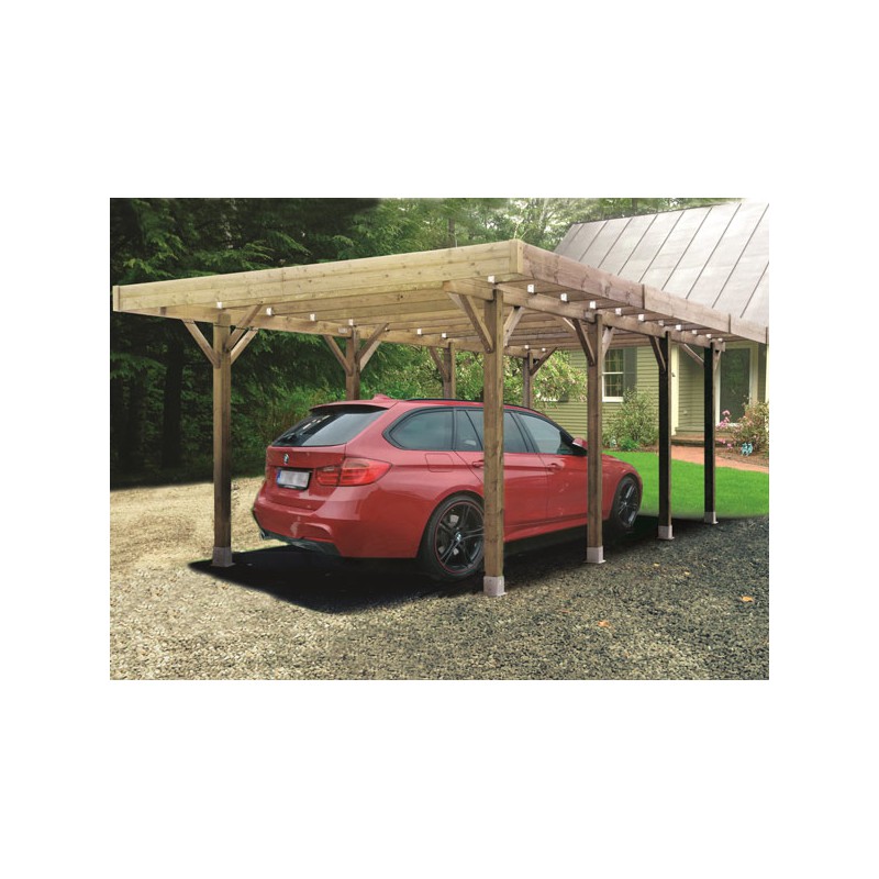 Carport bois modulable 5 x 5 x 4 m SOLID 