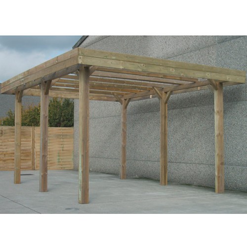 CARPORT EN BOIS AUTOCLAVE GRANDE HAUTEUR