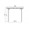 CARPORT EN BOIS AUTOCLAVE GRANDE HAUTEUR