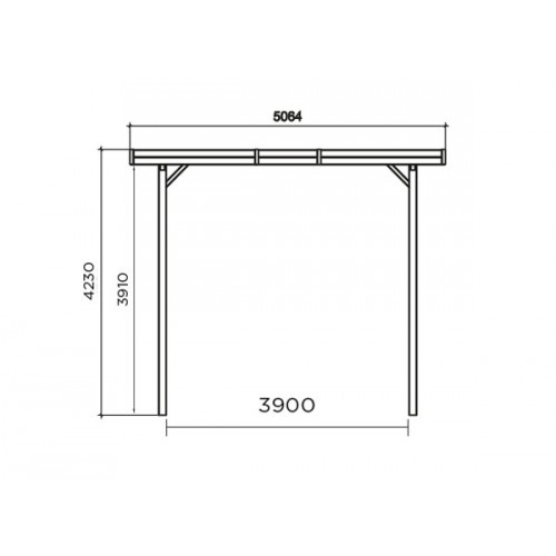 CARPORT EN BOIS AUTOCLAVE GRANDE HAUTEUR