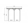 CARPORT EN BOIS AUTOCLAVE GRANDE HAUTEUR