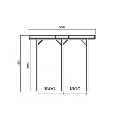 CARPORT EN BOIS AUTOCLAVE GRANDE HAUTEUR