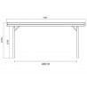 CARPORT EN BOIS AUTOCLAVE 6 x 5 m