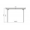 CARPORT EN BOIS AUTOCLAVE GRANDE HAUTEUR