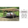 CARPORT EN BOIS AUTOCLAVE 6 x 5 m