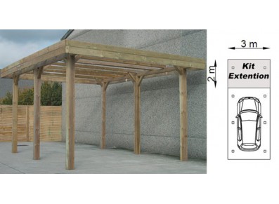 CARPORT EN BOIS AUTOCLAVE