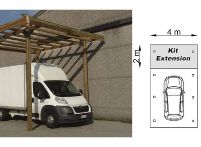 CARPORT EN BOIS AUTOCLAVE GRANDE HAUTEUR